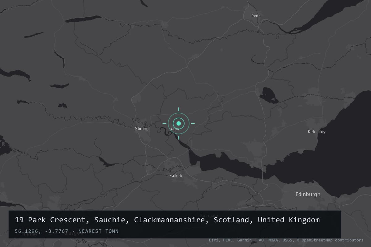 Where it happened: 19 Park Crescent, Sauchie, Clackmannanshire, Scotland, United Kingdom