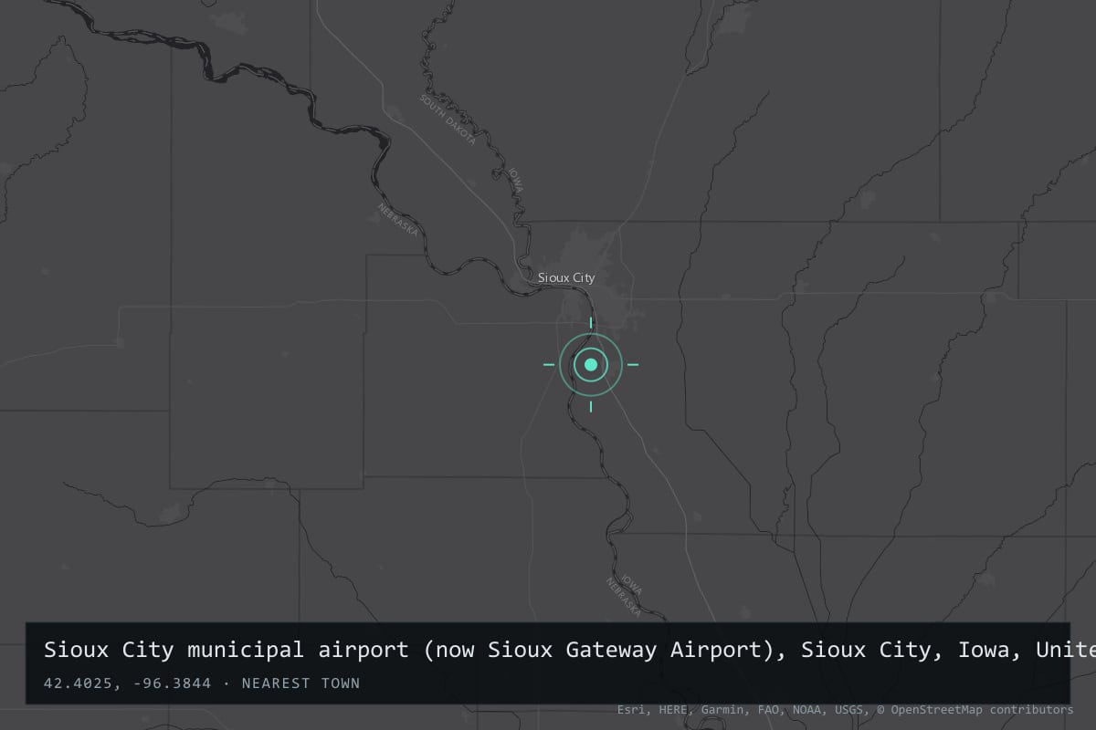 Where it happened: Sioux City municipal airport (now Sioux Gateway Airport), Sioux City, Iowa, United States