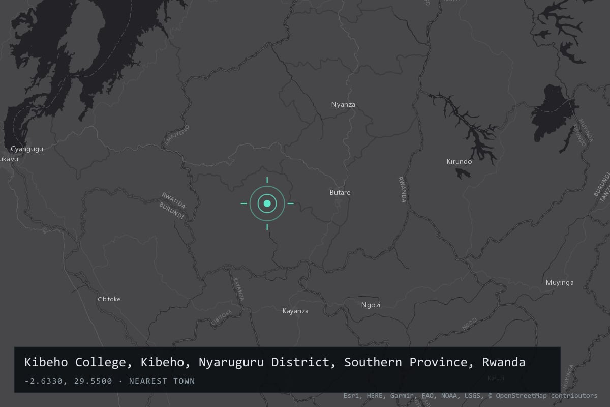 Where it happened: Kibeho College, Kibeho, Nyaruguru District, Southern Province, Rwanda