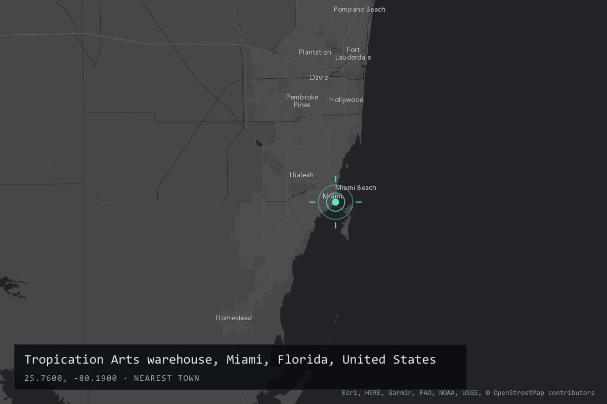 Where it happened: Tropication Arts warehouse, Miami, Florida, United States