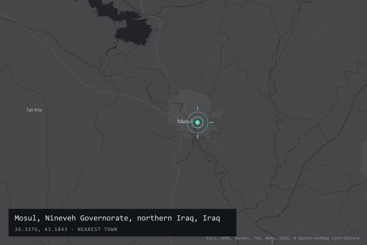 Where it happened: Mosul, Nineveh Governorate, northern Iraq, Iraq