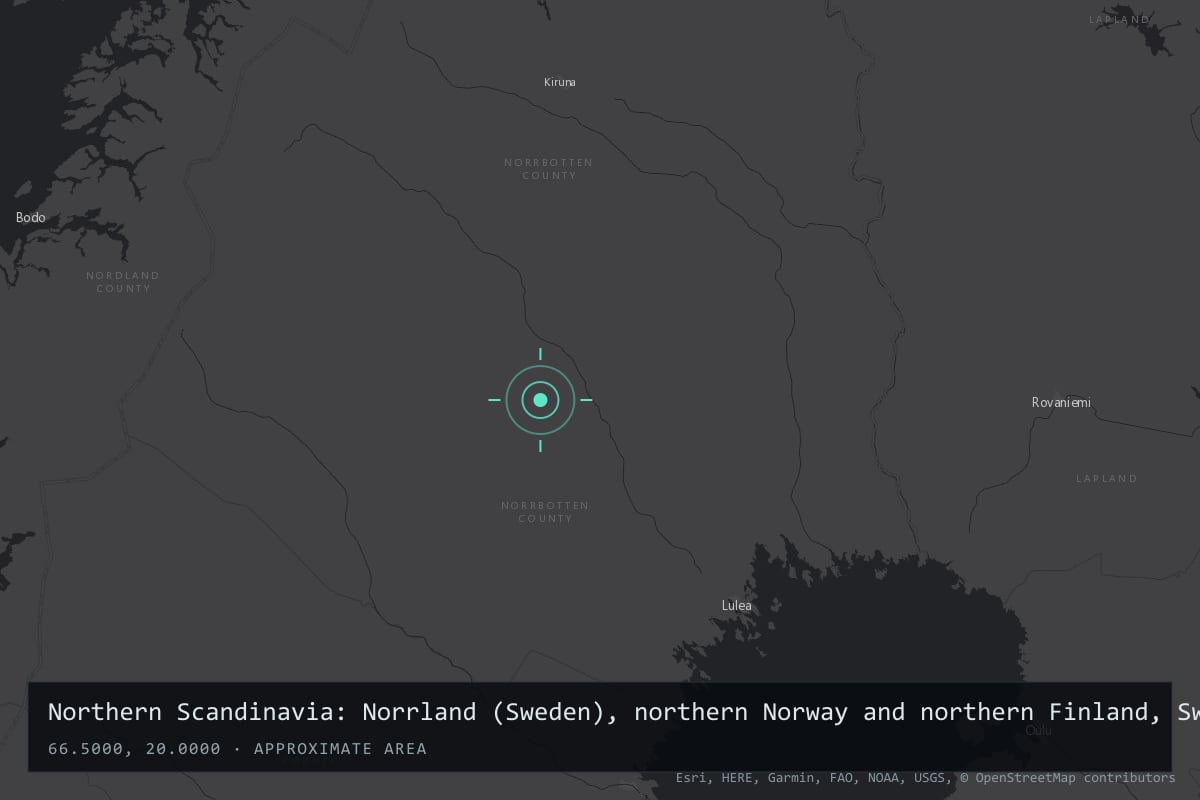 Where it happened: Northern Scandinavia: Norrland (Sweden), northern Norway and northern Finland, Sweden