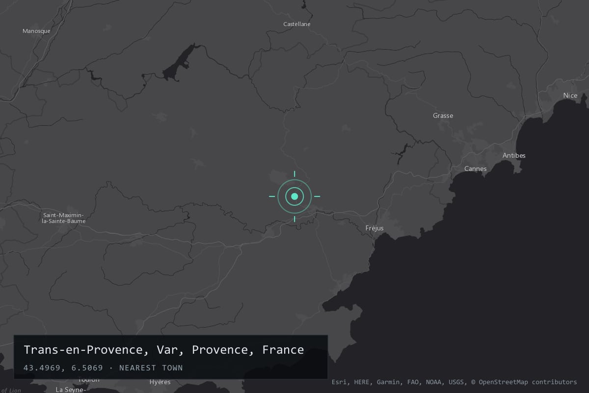 Where it happened: Trans-en-Provence, Var, Provence, France