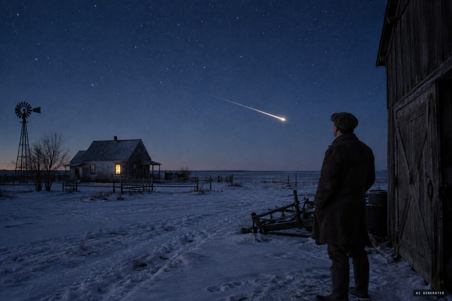 First reports come from Saskatchewan around 7 p.m.