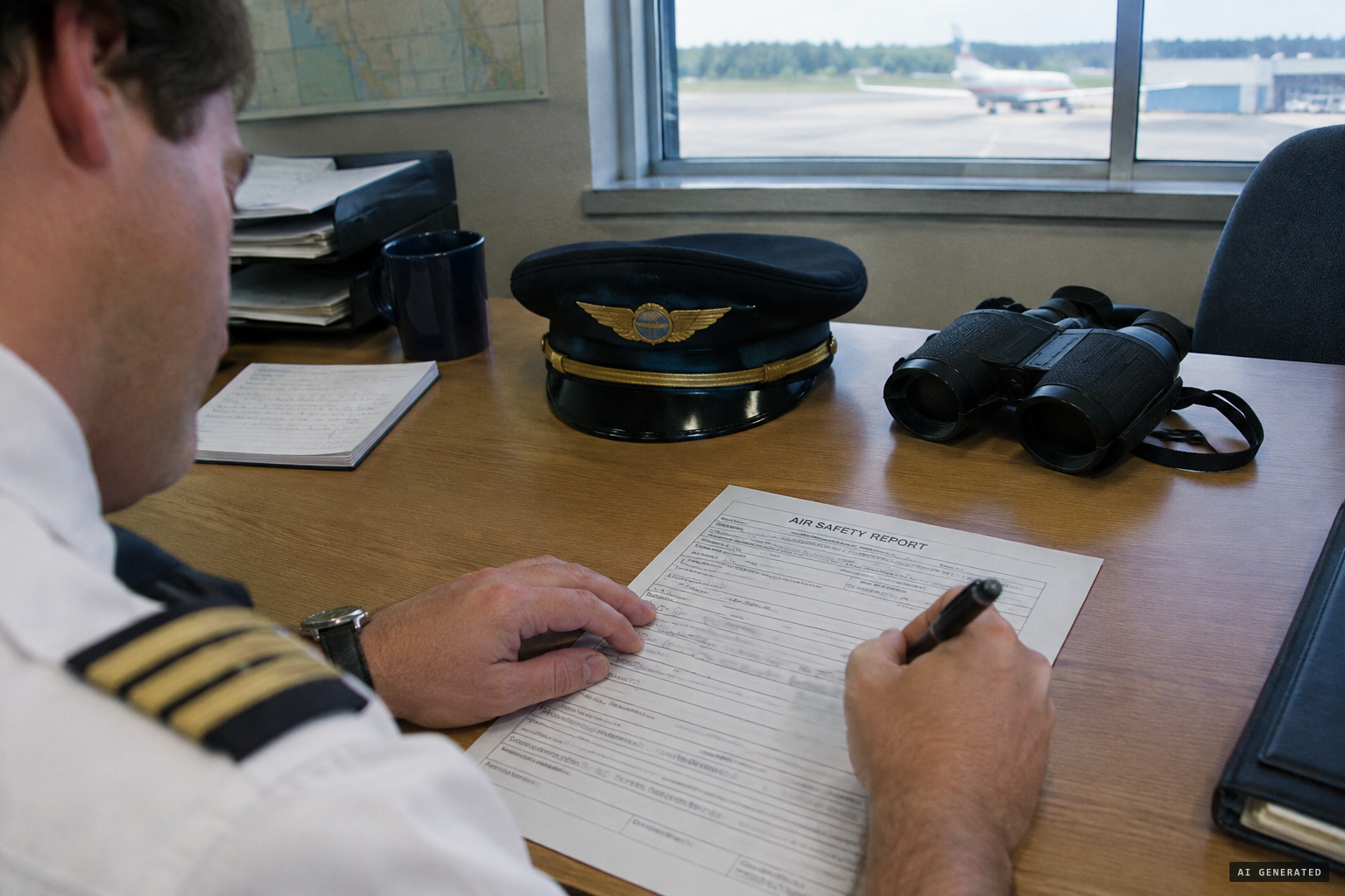 Bowyer files an Air Safety Report with the Civil Aviation Authority