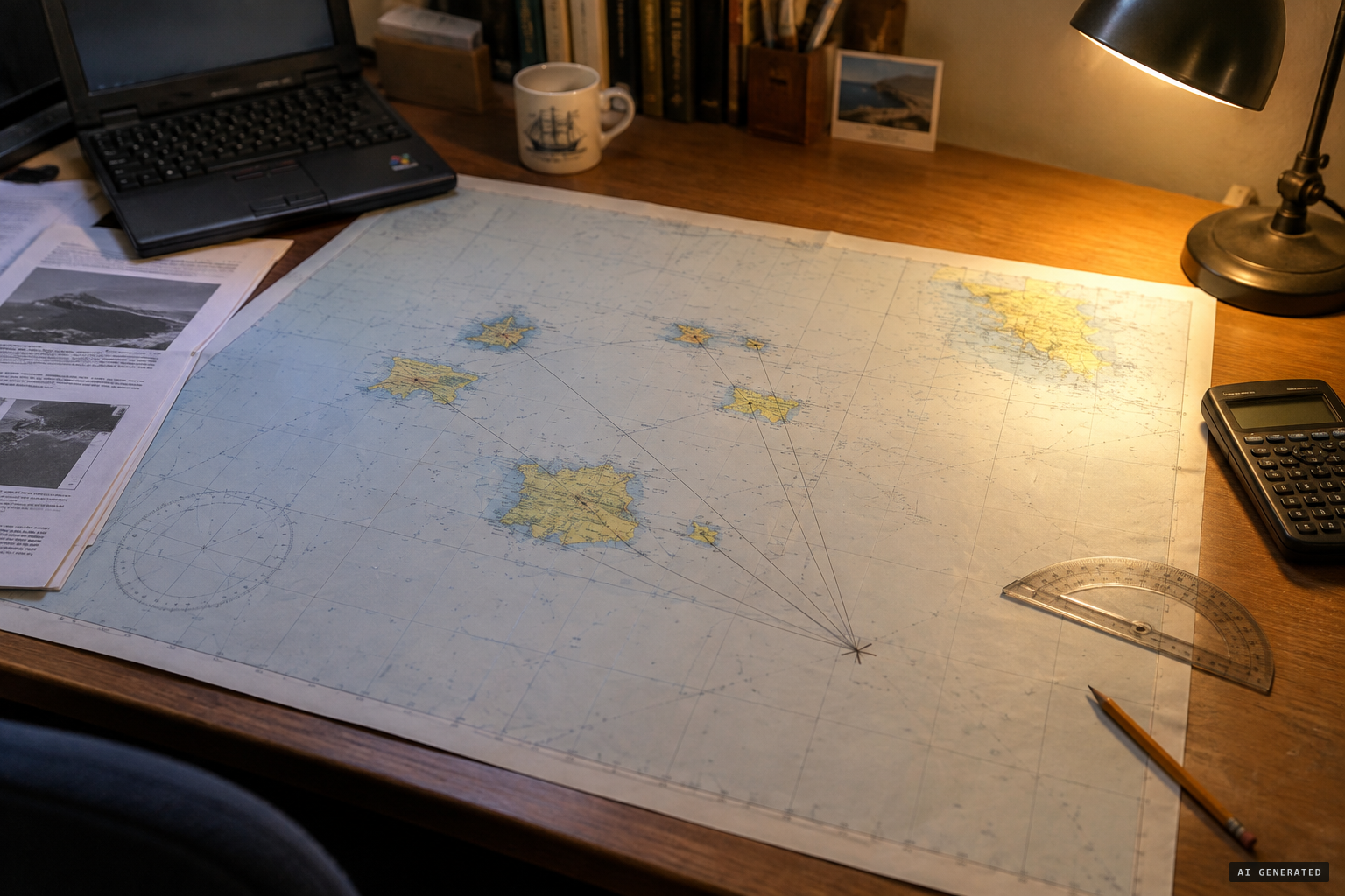 Triangulation places the first object south of the Casquets lighthouse