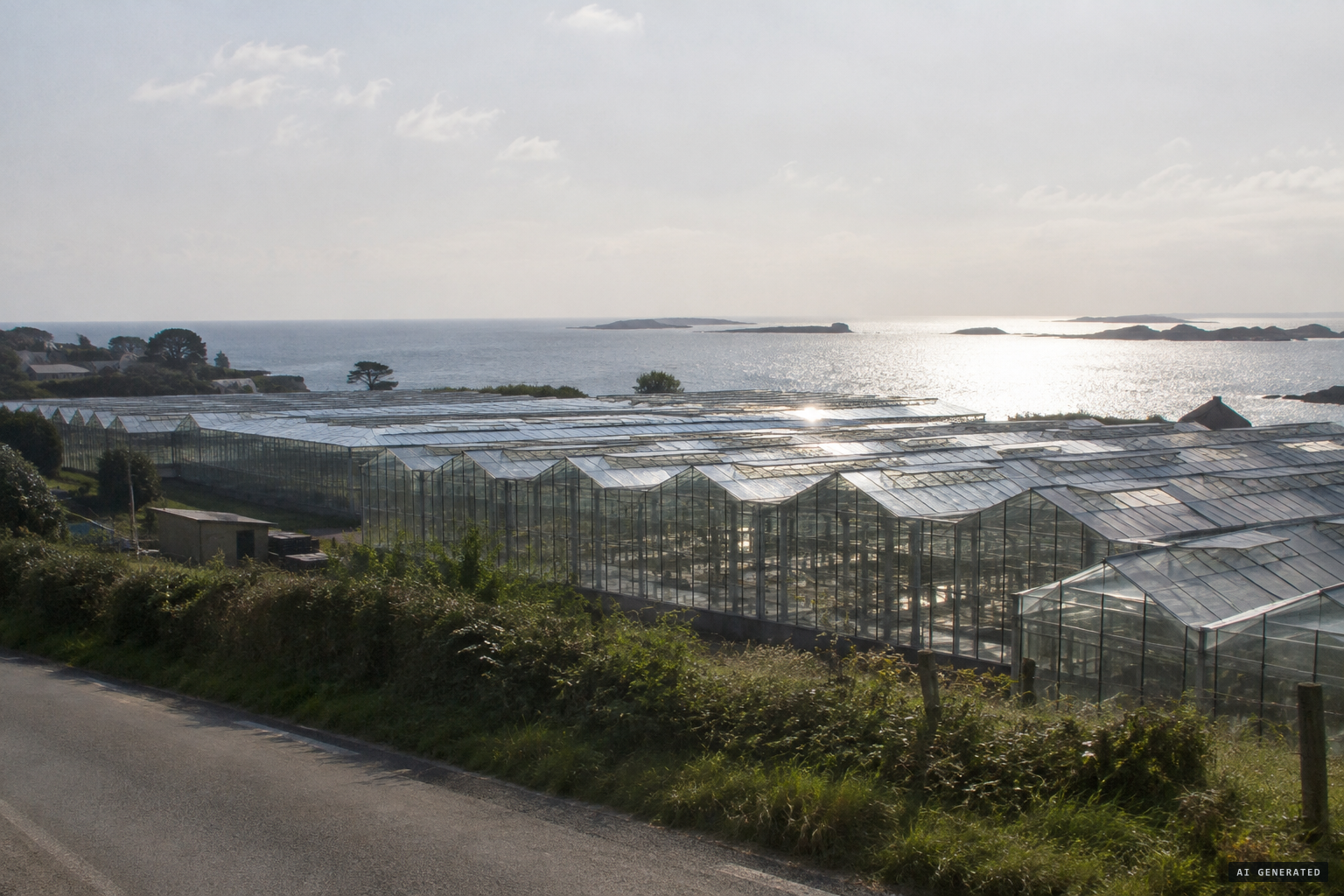 Sunlight on Guernsey greenhouse glass, one proposed explanation