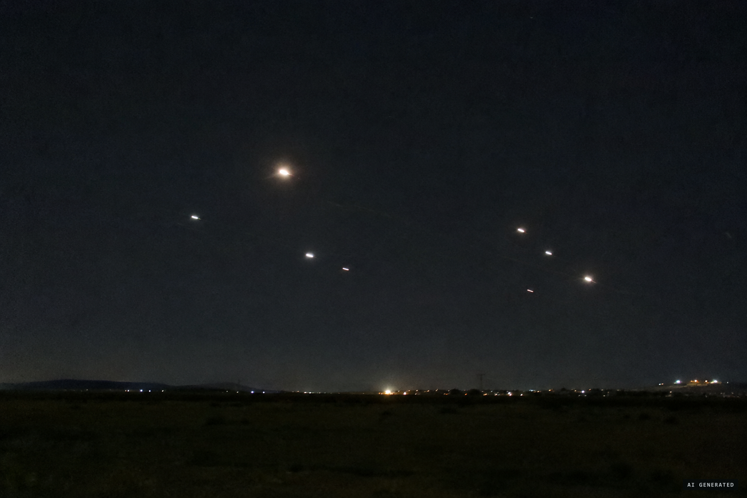 Bright lights move erratically in the sky near Baotou, September 11