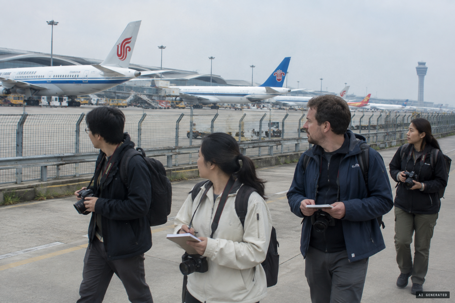 Beijing and Shanghai UFO researchers visit the airport on July 14 and 15