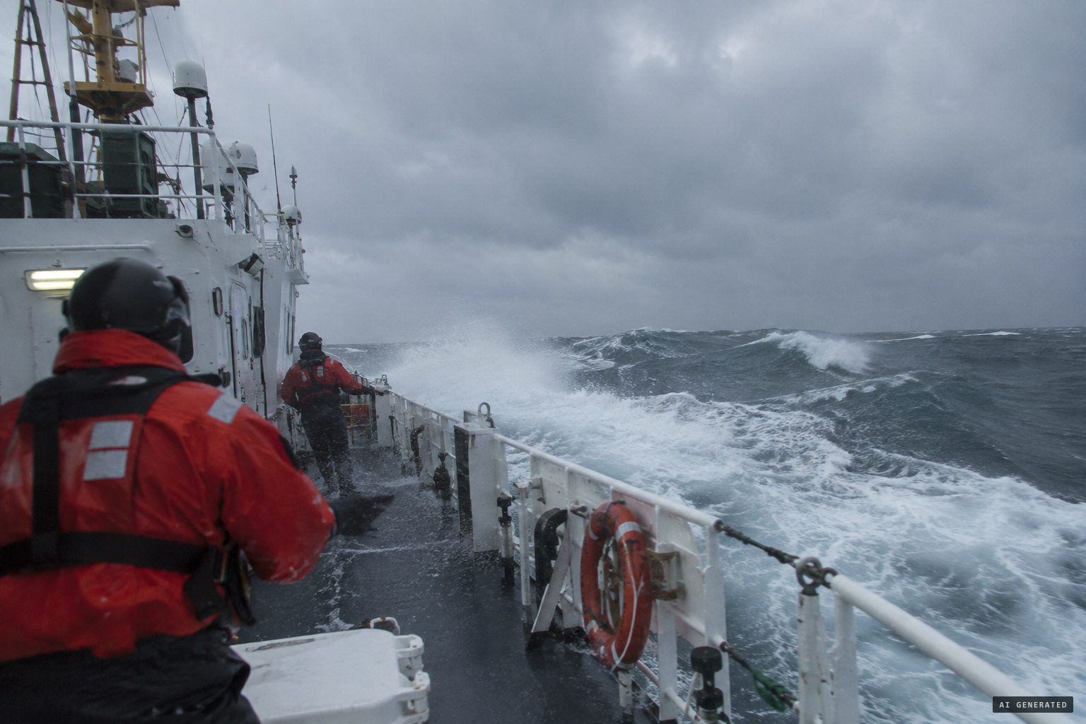The search is suspended in high swells and gusts