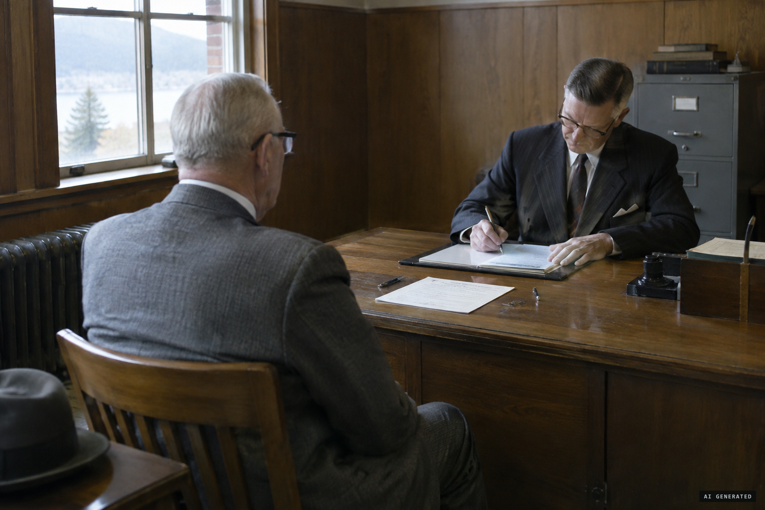 August 1957: magistrate Naismith cross-examines Ostman and he signs a solemn declaration