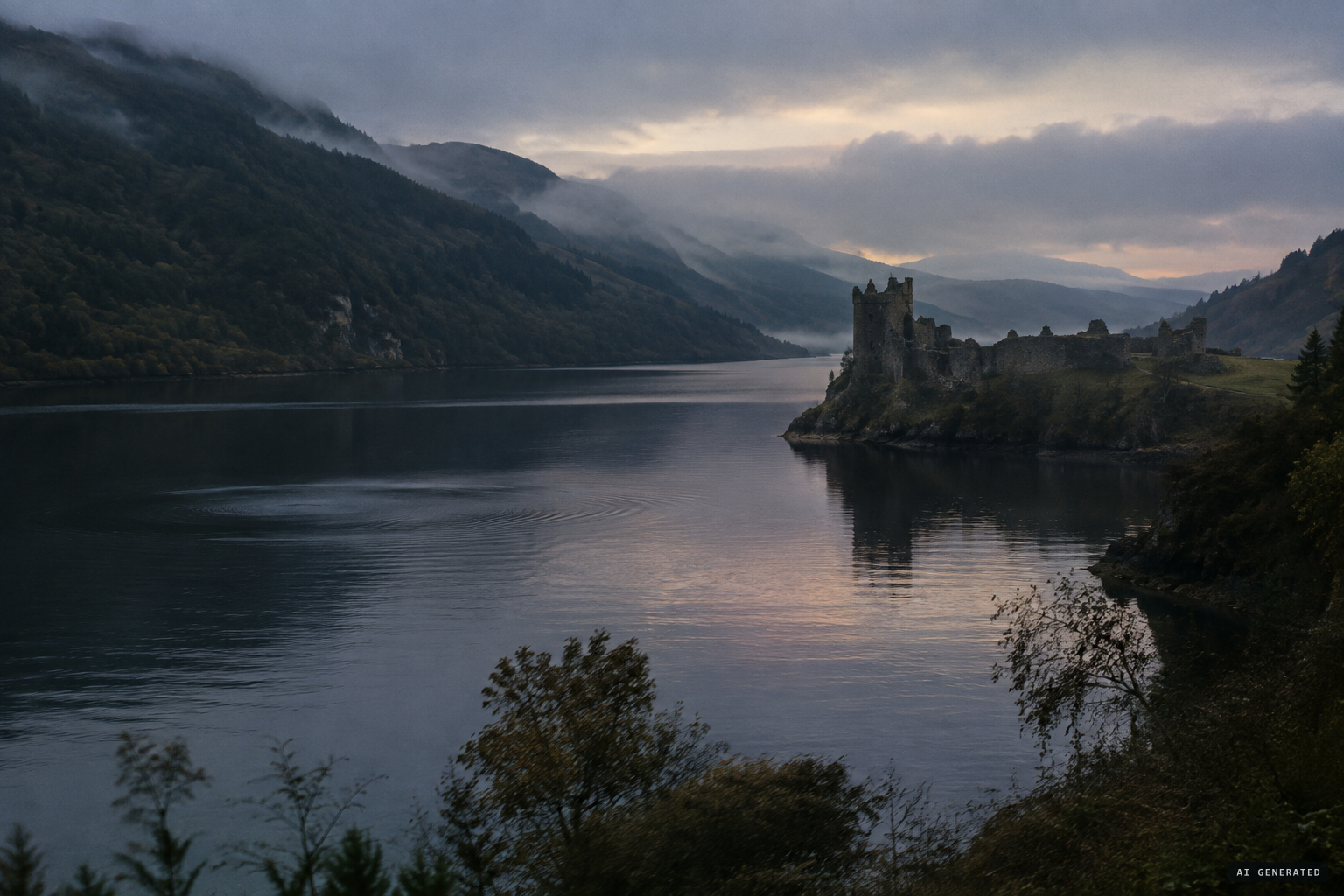 Loch Ness, long said to be home to a fearsome monster or water kelpie