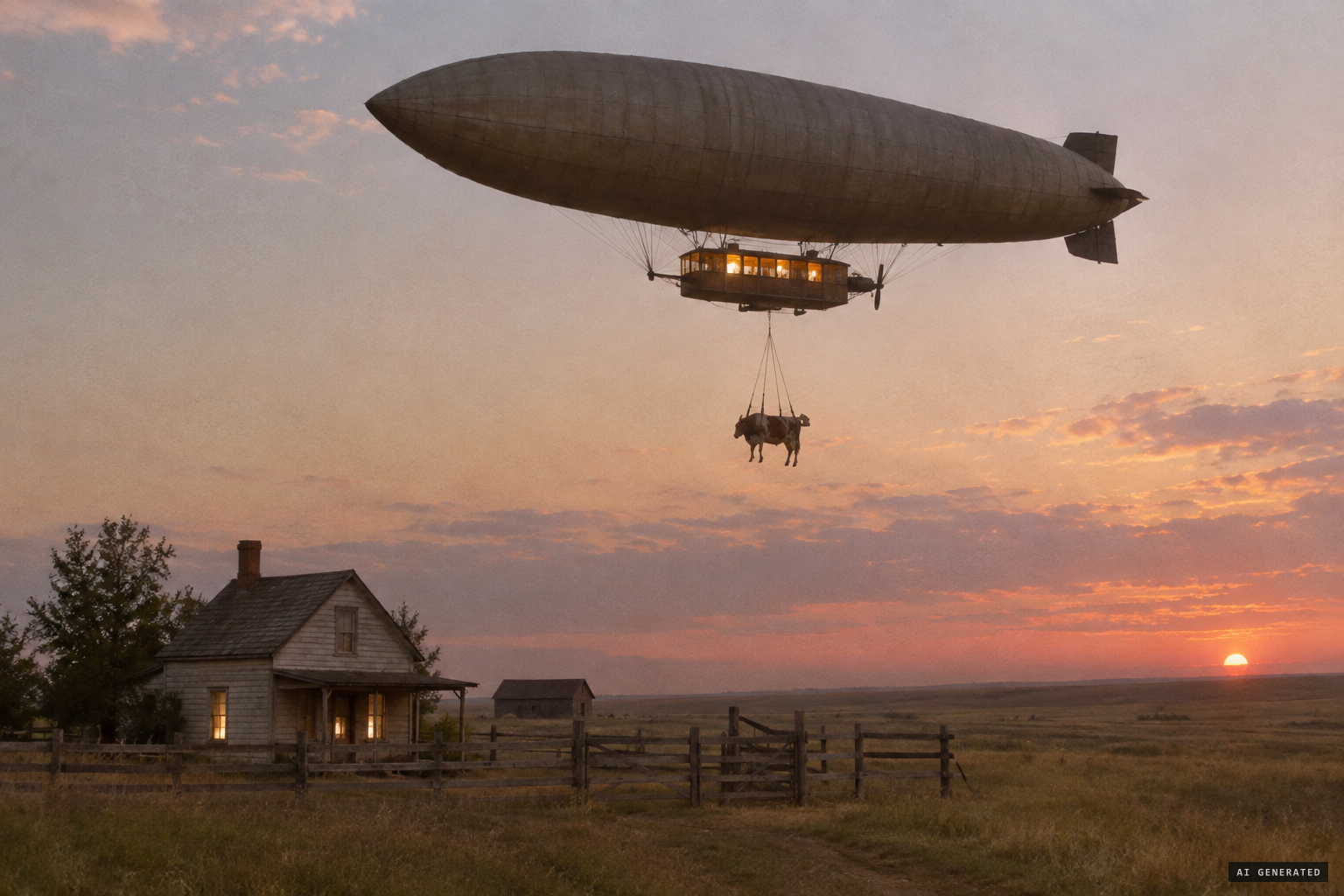 The Le Roy airship, a deadpan tall tale from the age of the liars' club