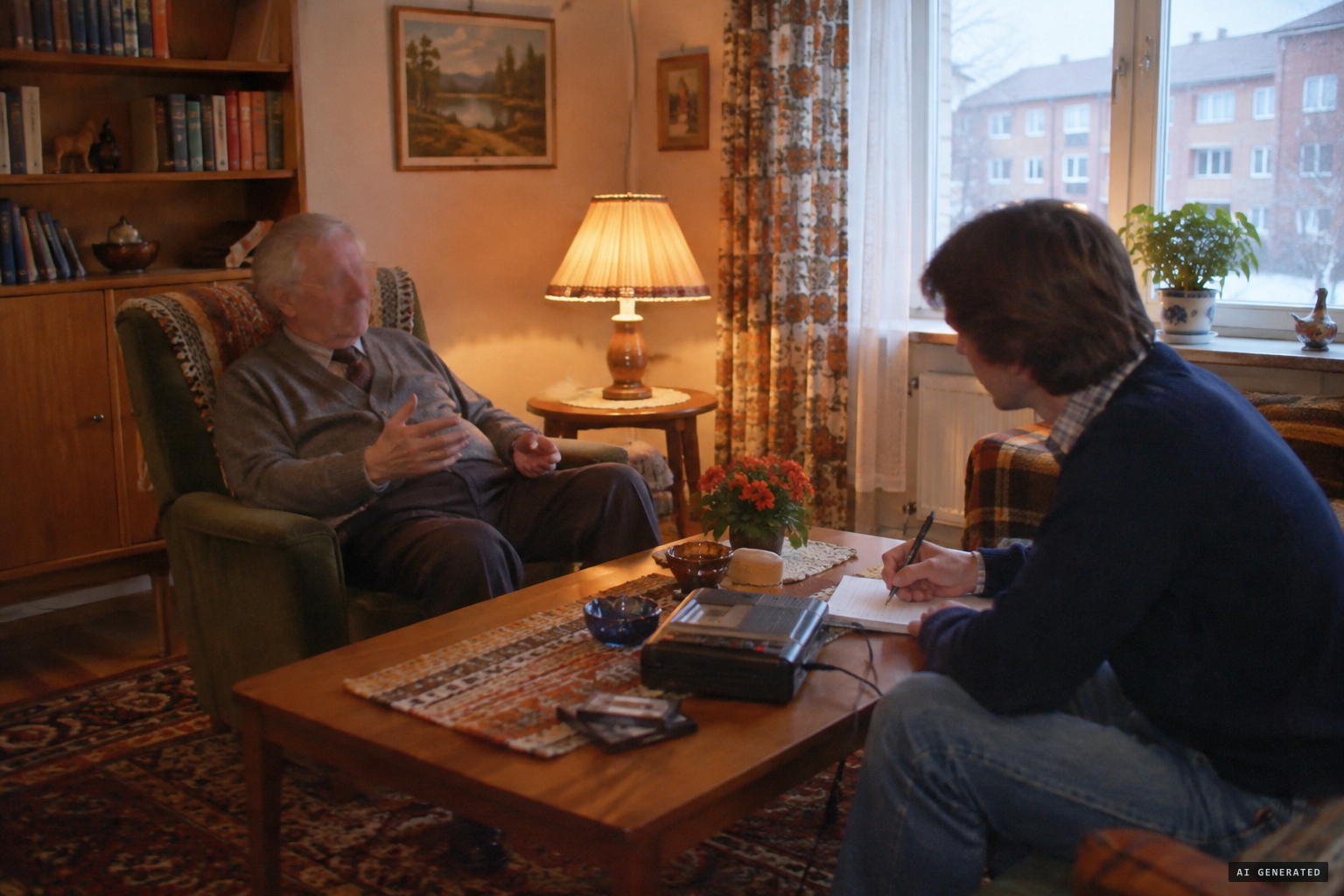 Clas Svahn records more than 100 hours of interviews with Carlsson