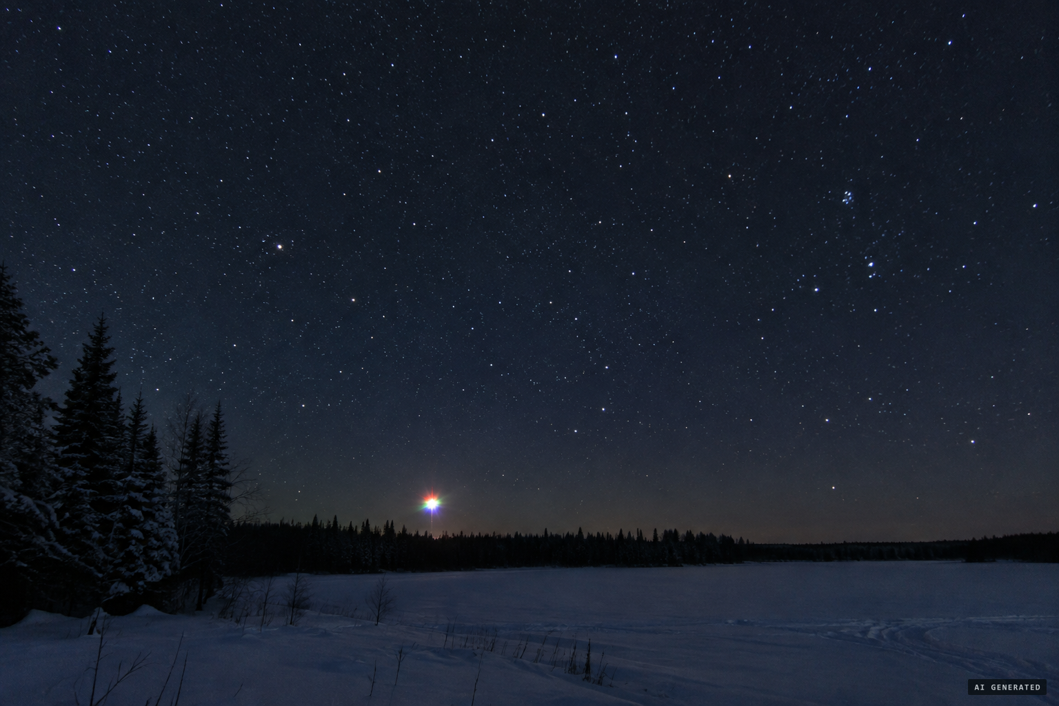 Skeptics suggest stellar scintillation: a bright star flashing colours near the horizon