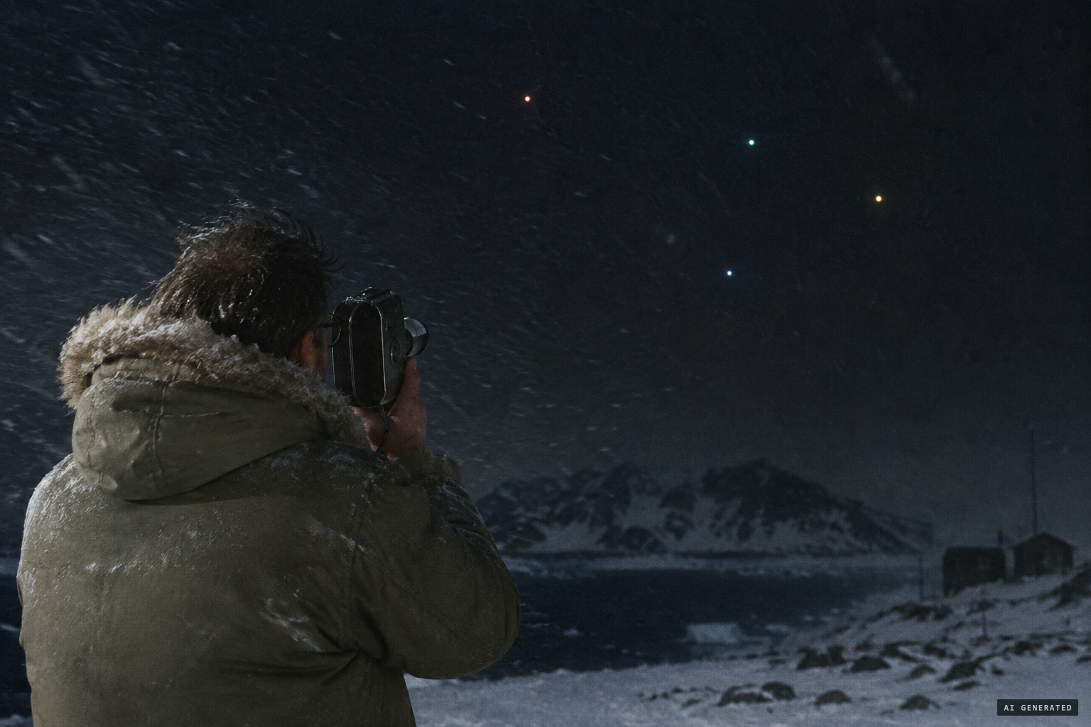 Meteorologist Jorge Hugo Stanich reports four objects and tries to photograph them without a tripod