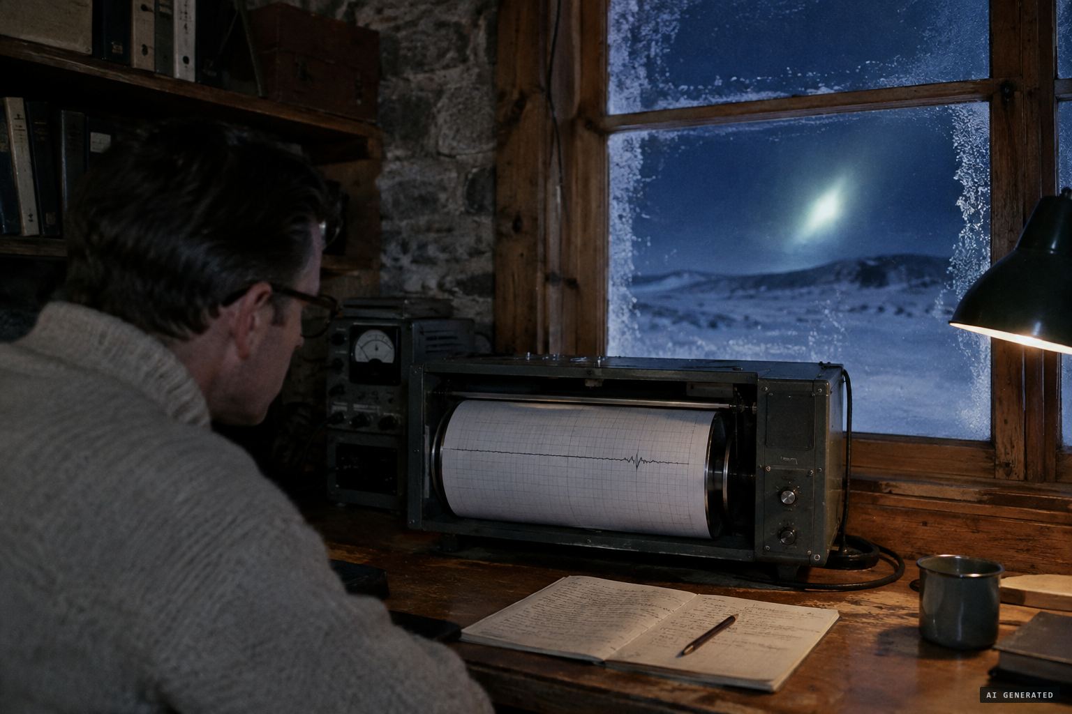 At Orcadas, a luminous body appears at the same time as a small magnetic deviation