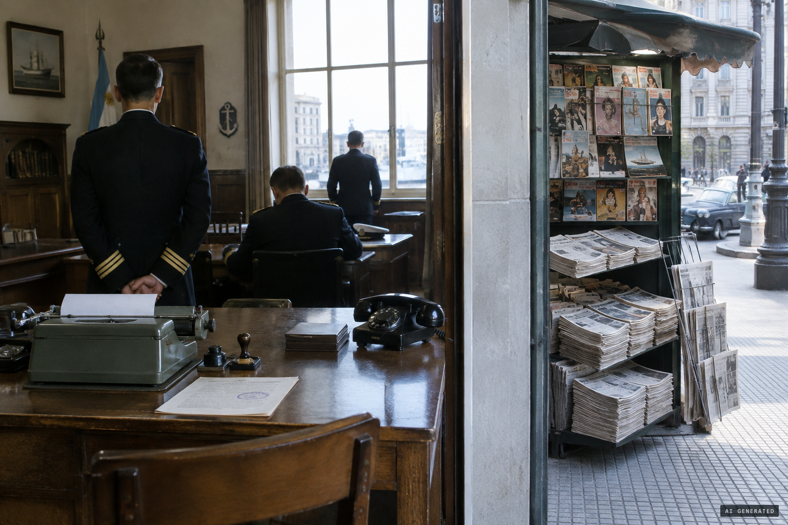 The Navy's communiqués spread to newspapers in Argentina and the United States