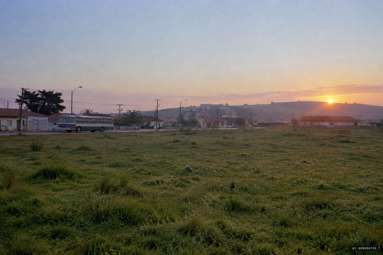 One witness, no physical traces: the field in Paciência where the one-legged robots were said to appear.