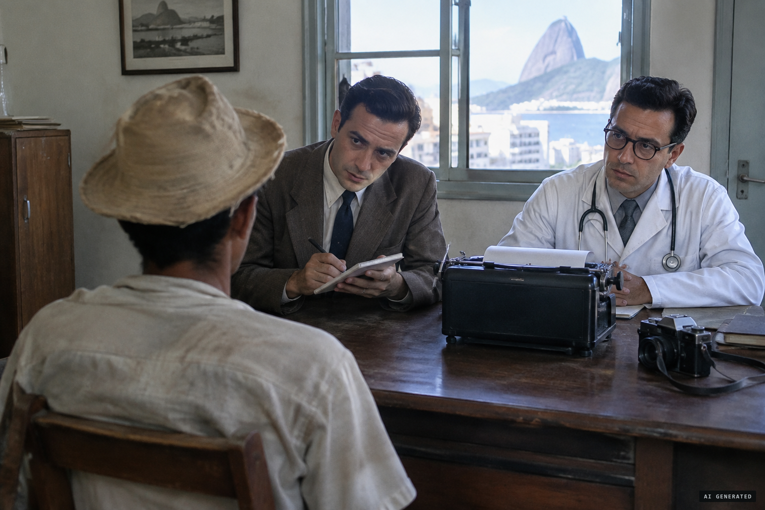 February 1958: the deposition to João Martins and Dr Olavo Fontes in Rio.
