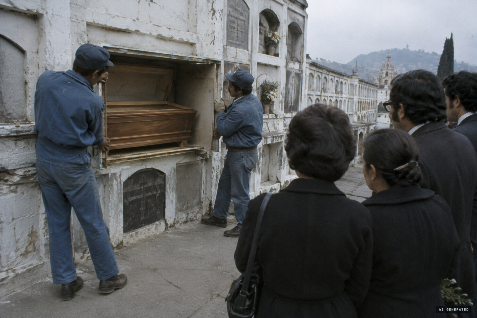 Years later, the family opens Arcesio's coffin in the Cementerio Central and finds it empty