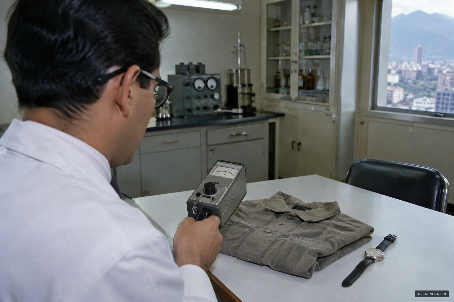 The nuclear affairs institute tests Arcesio's clothes and watch and finds no radiation