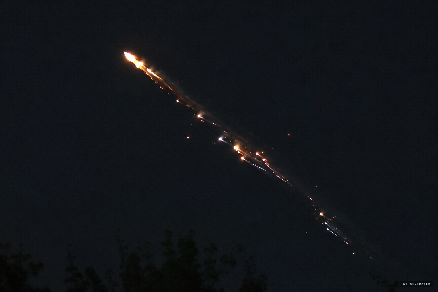 The fireball linked to the re-entry of the Cosmos 2290 rocket
