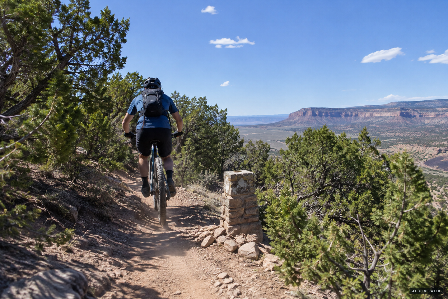 The marker today on the Alien Run mountain bike trail