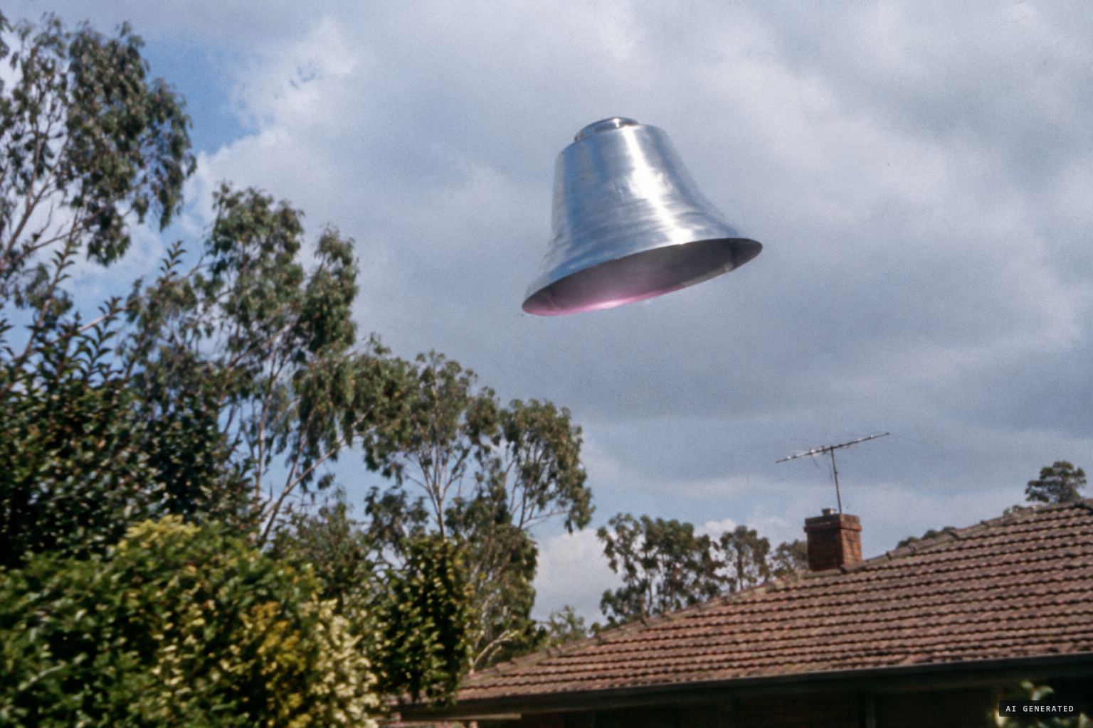 The object tips on its edge and hovers, stalk turning toward him