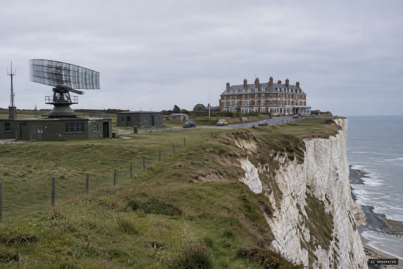 RAF Beachy Head on the cliff top, opposite the Beachy Head Hotel