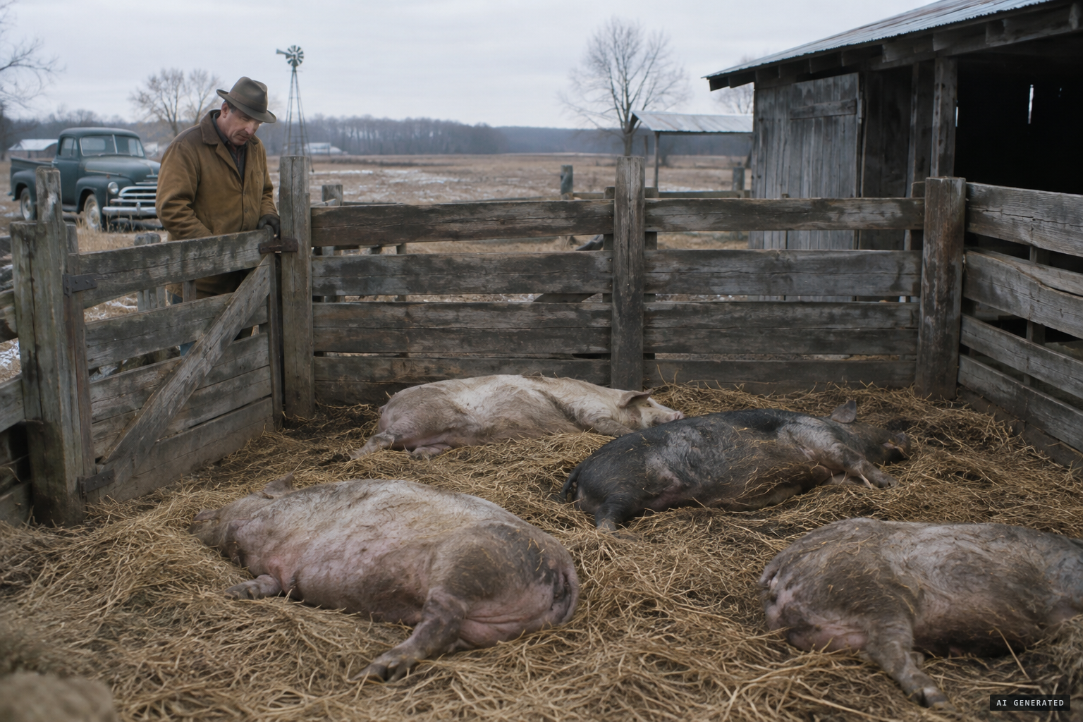 Dead pigs found near Lumberton with crushed skulls and no blood