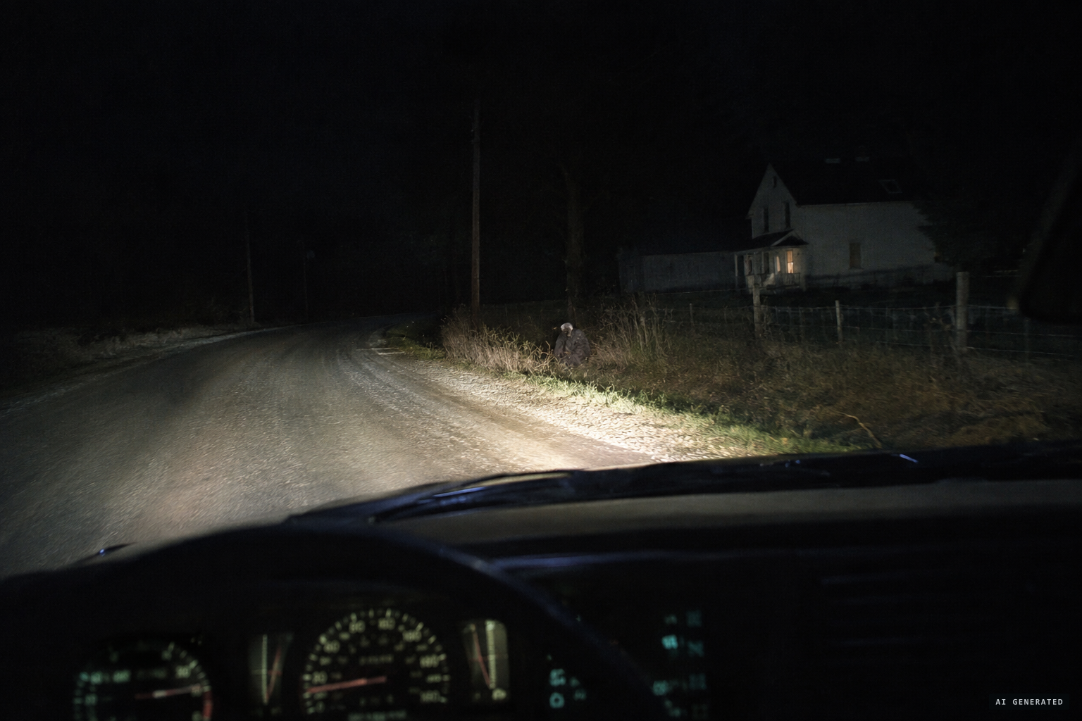 Driving home at 1:30 a.m., Endrizzi sees something at the side of the road near the Bray farm