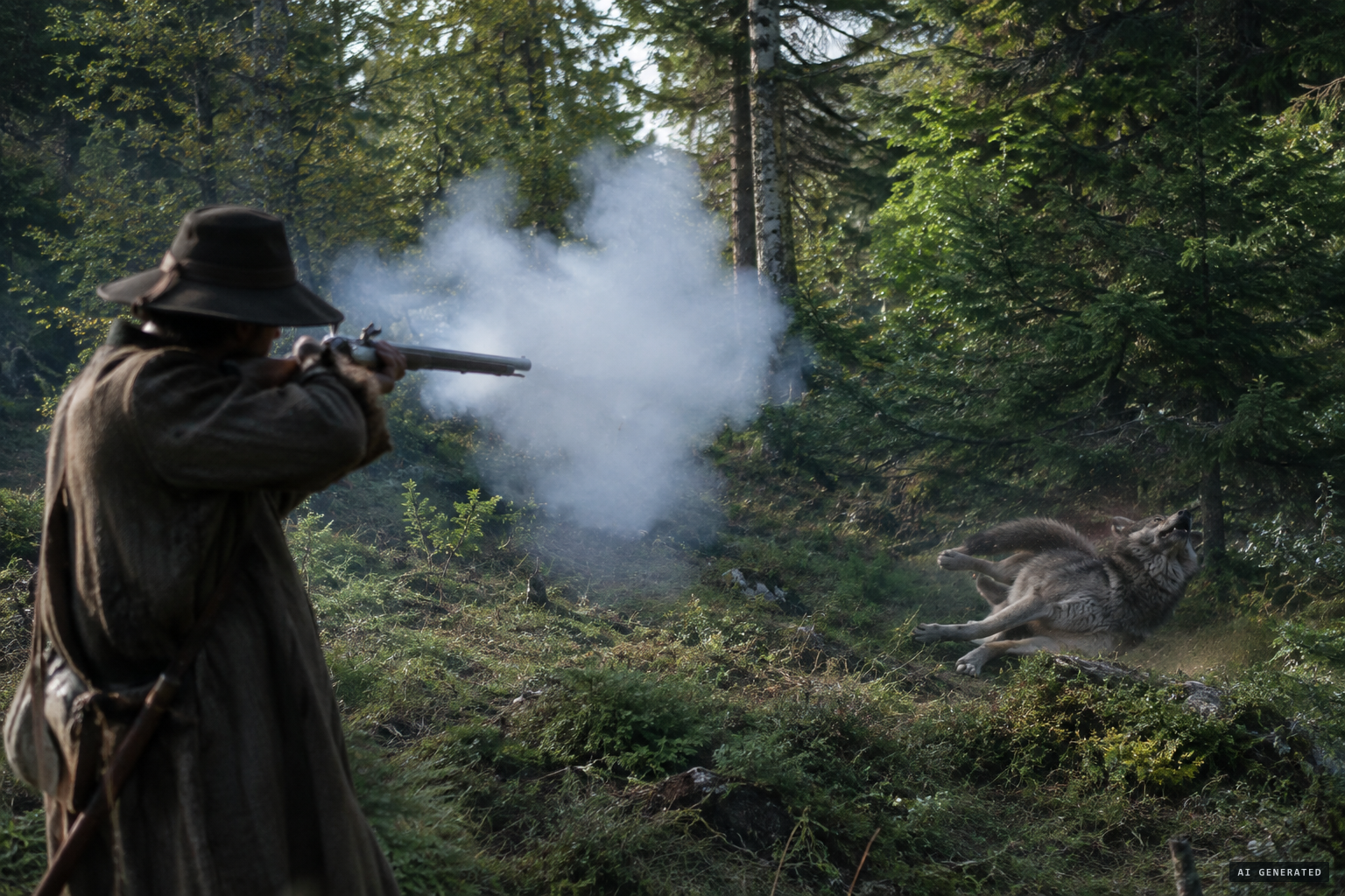 Jean Chastel shoots the animal at La Sogne d'Auvers