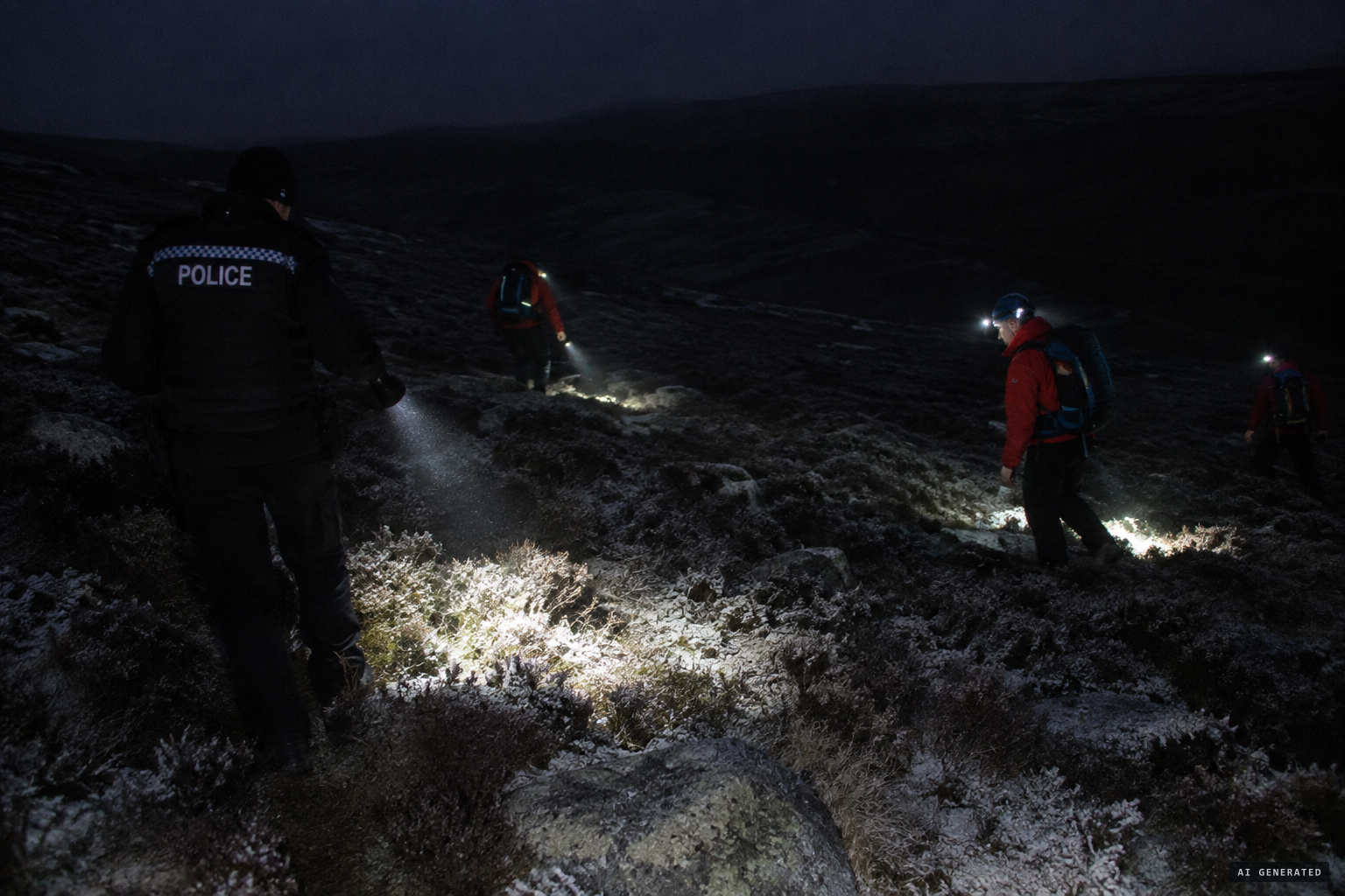 Police and mountain rescue search the mountain and find nothing