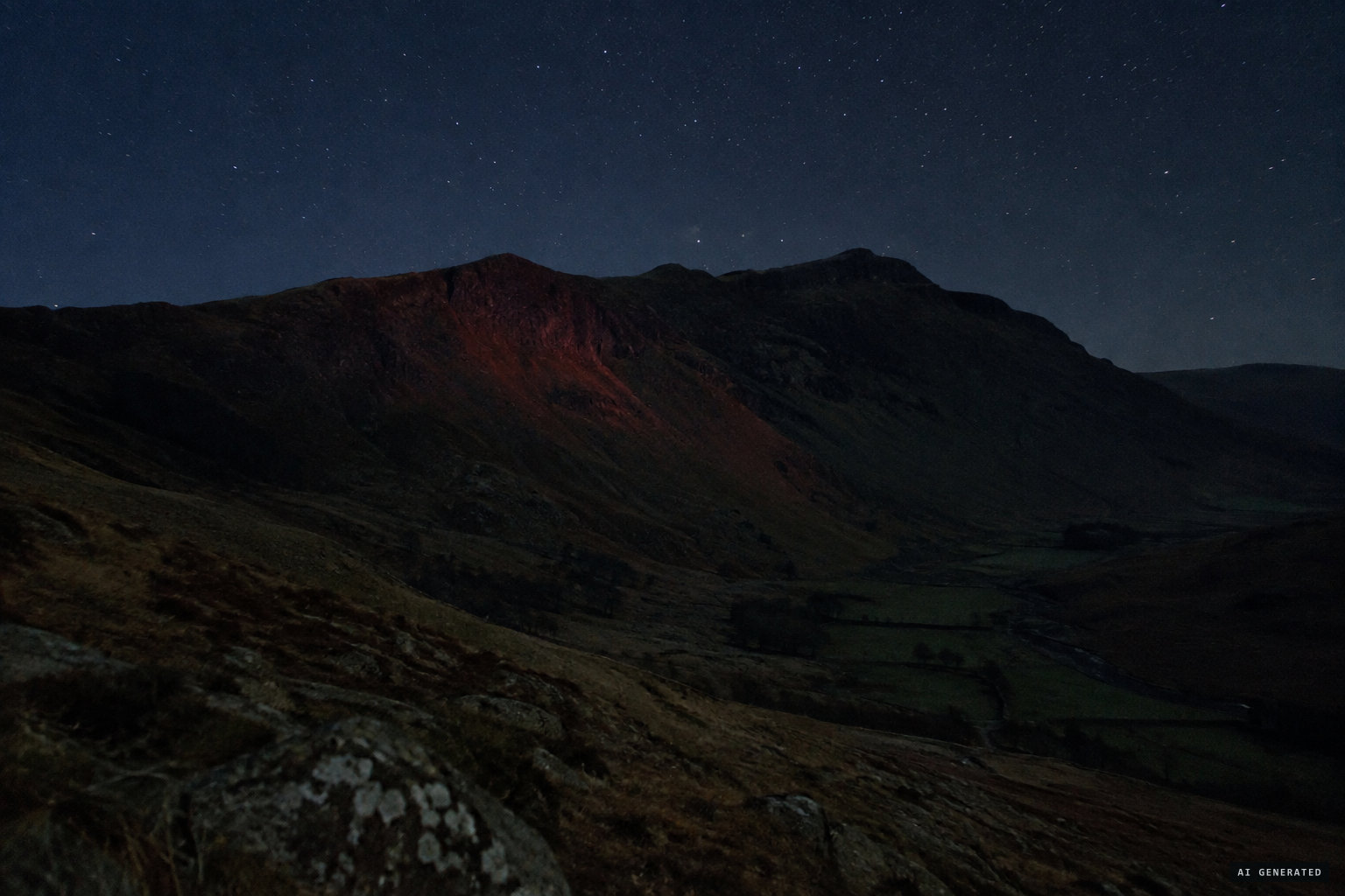 What was glowing on that mountainside?