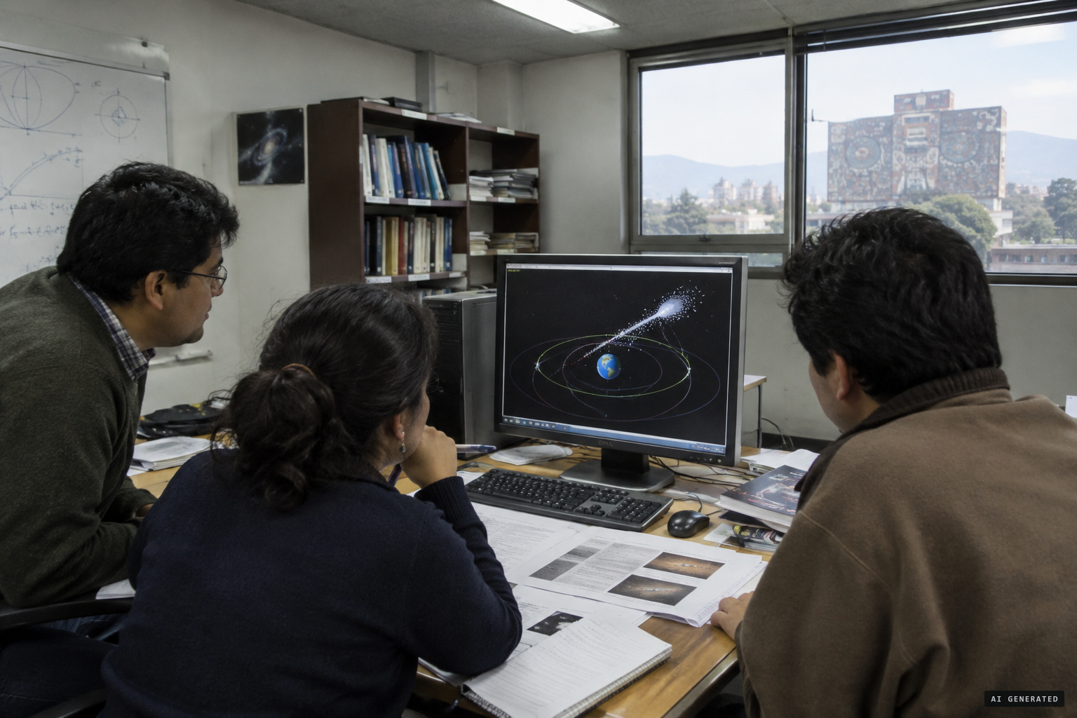 UNAM researchers propose a comet breaking apart close to Earth