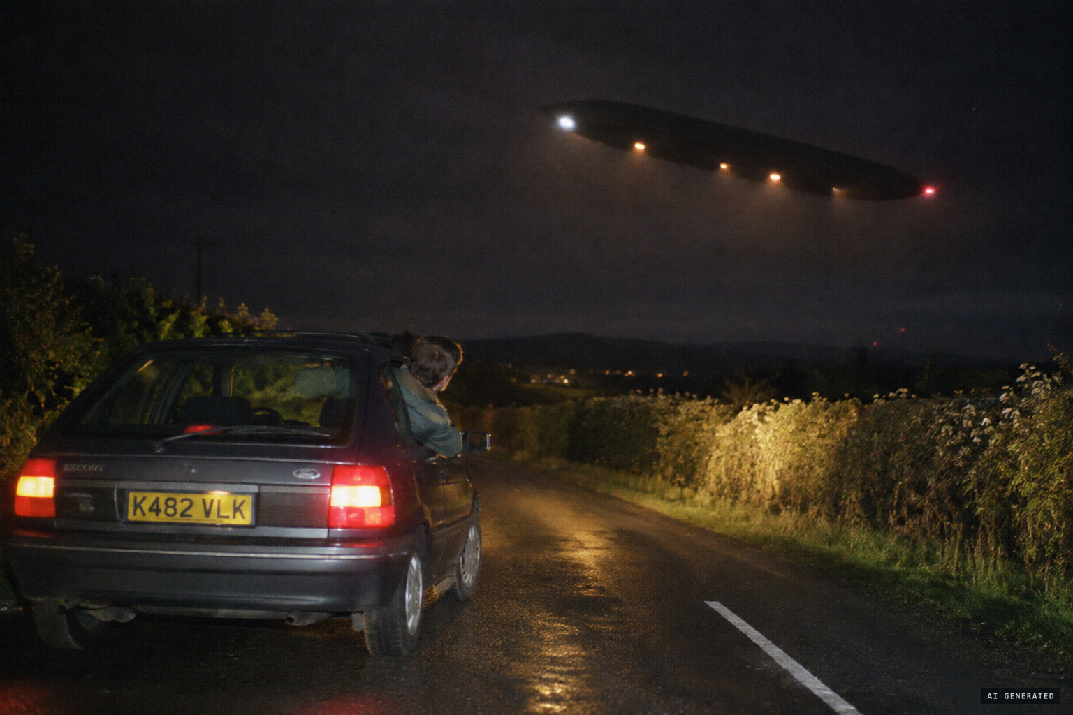 Cigar-shaped objects and UFOs buzzing loudly over vehicles