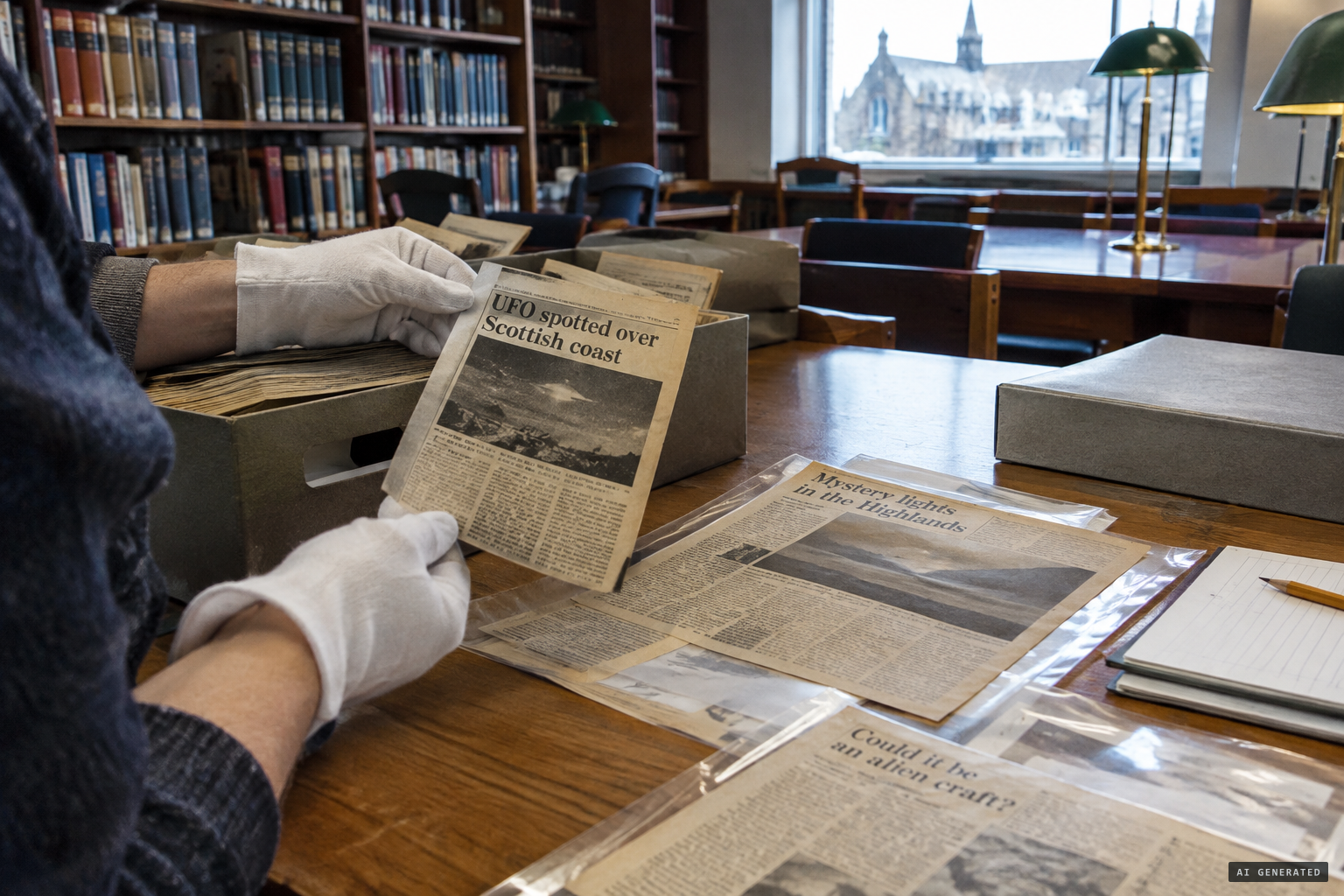 Press clippings held by Falkirk Libraries are preserved