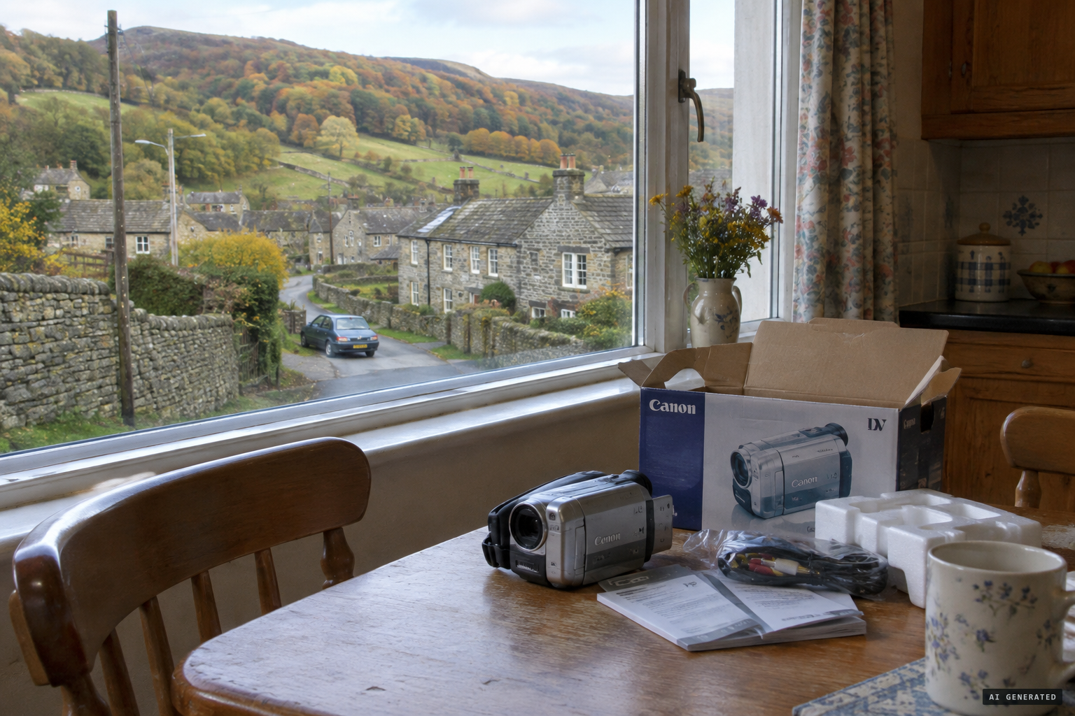 Bonsall and the hamlet of Slaley, where Sharon Rowlands had just been given a camcorder