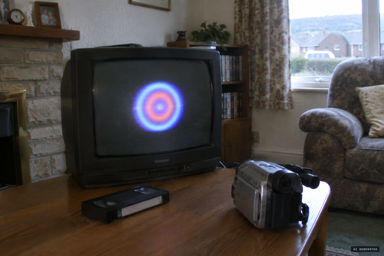 The six-minute tape: the object appears as concentric circles, out of focus as she zooms