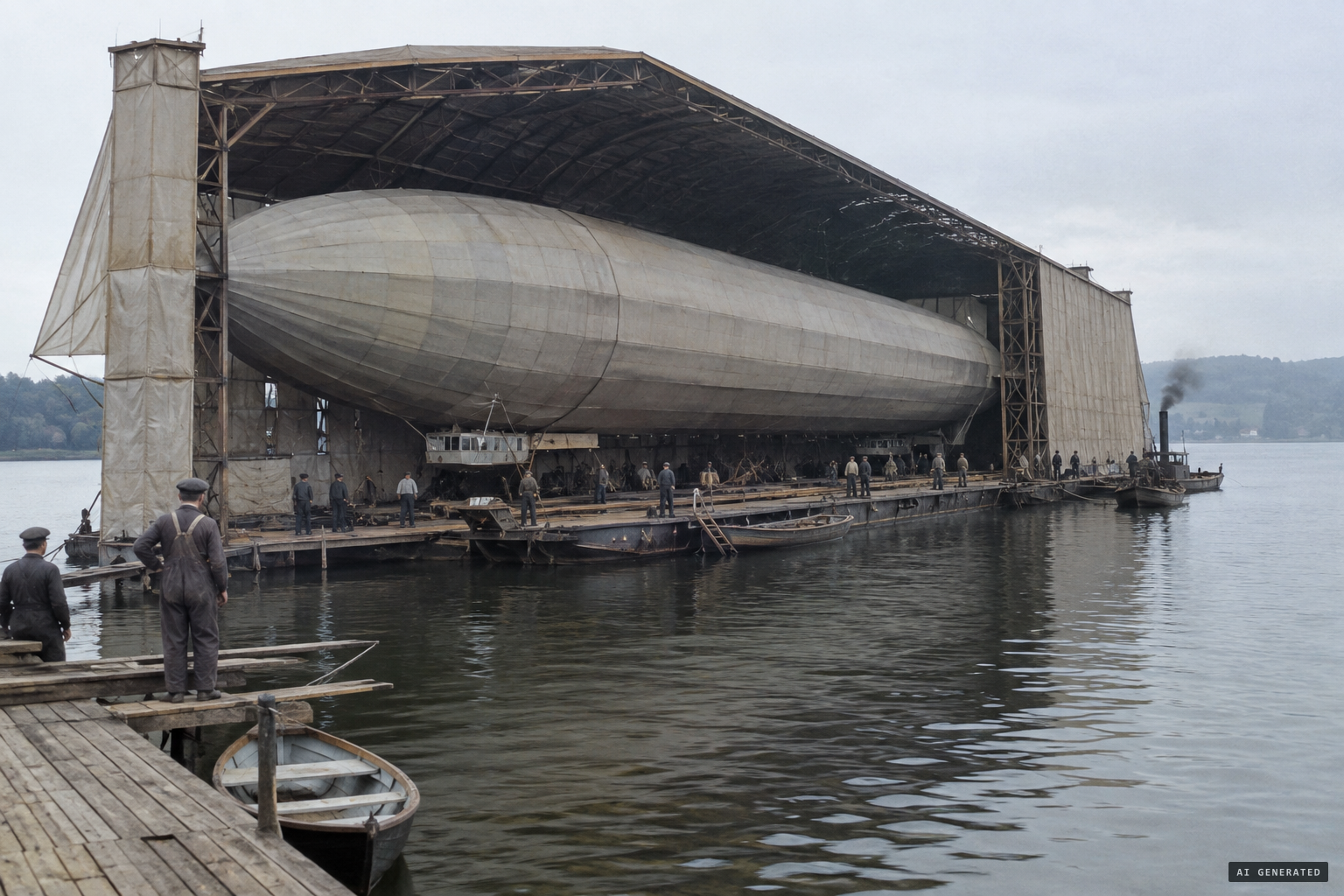 German Zeppelins were blamed, but they could not yet reach Britain.