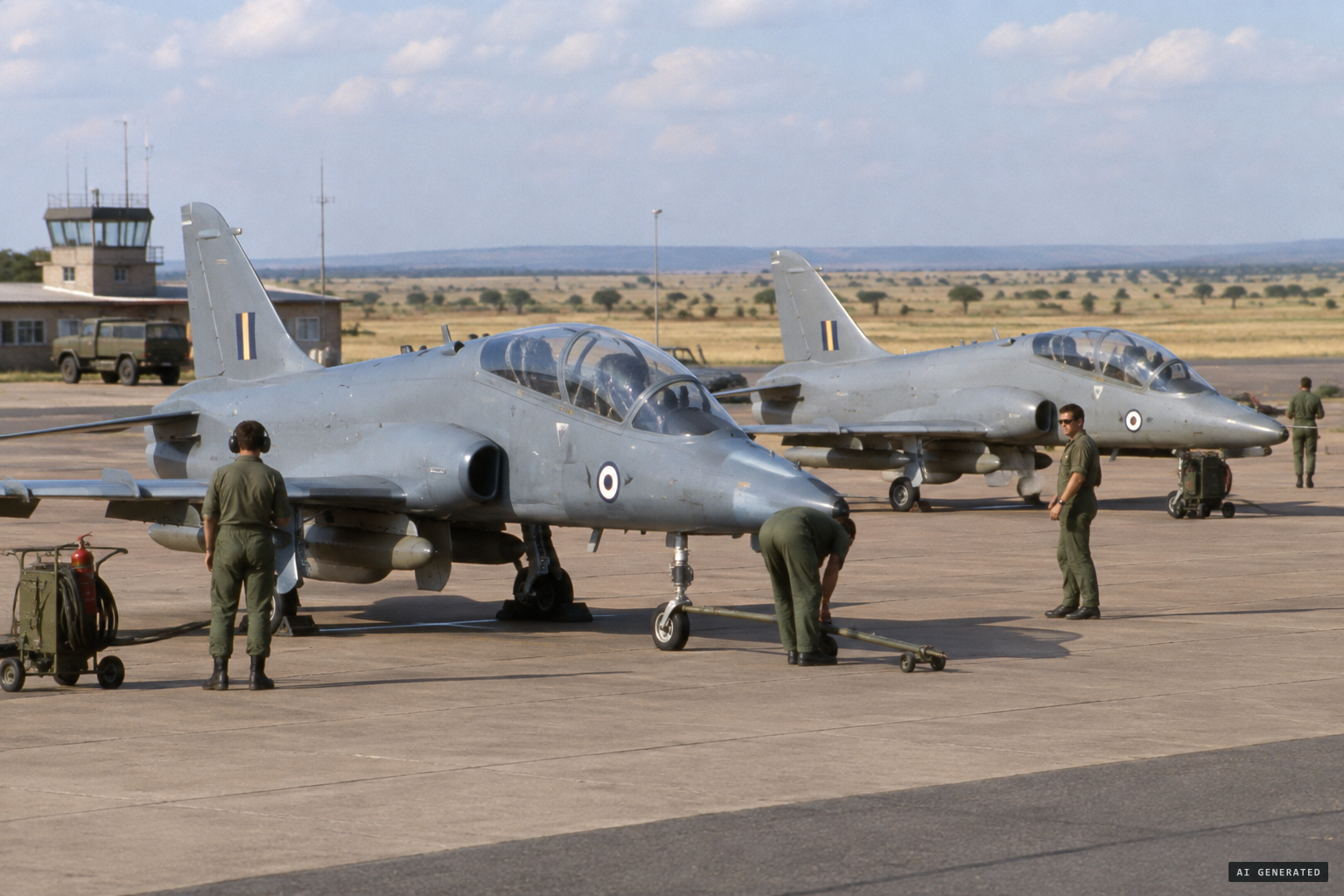 Air Force of Zimbabwe Hawk jets at Thornhill Air Force Base