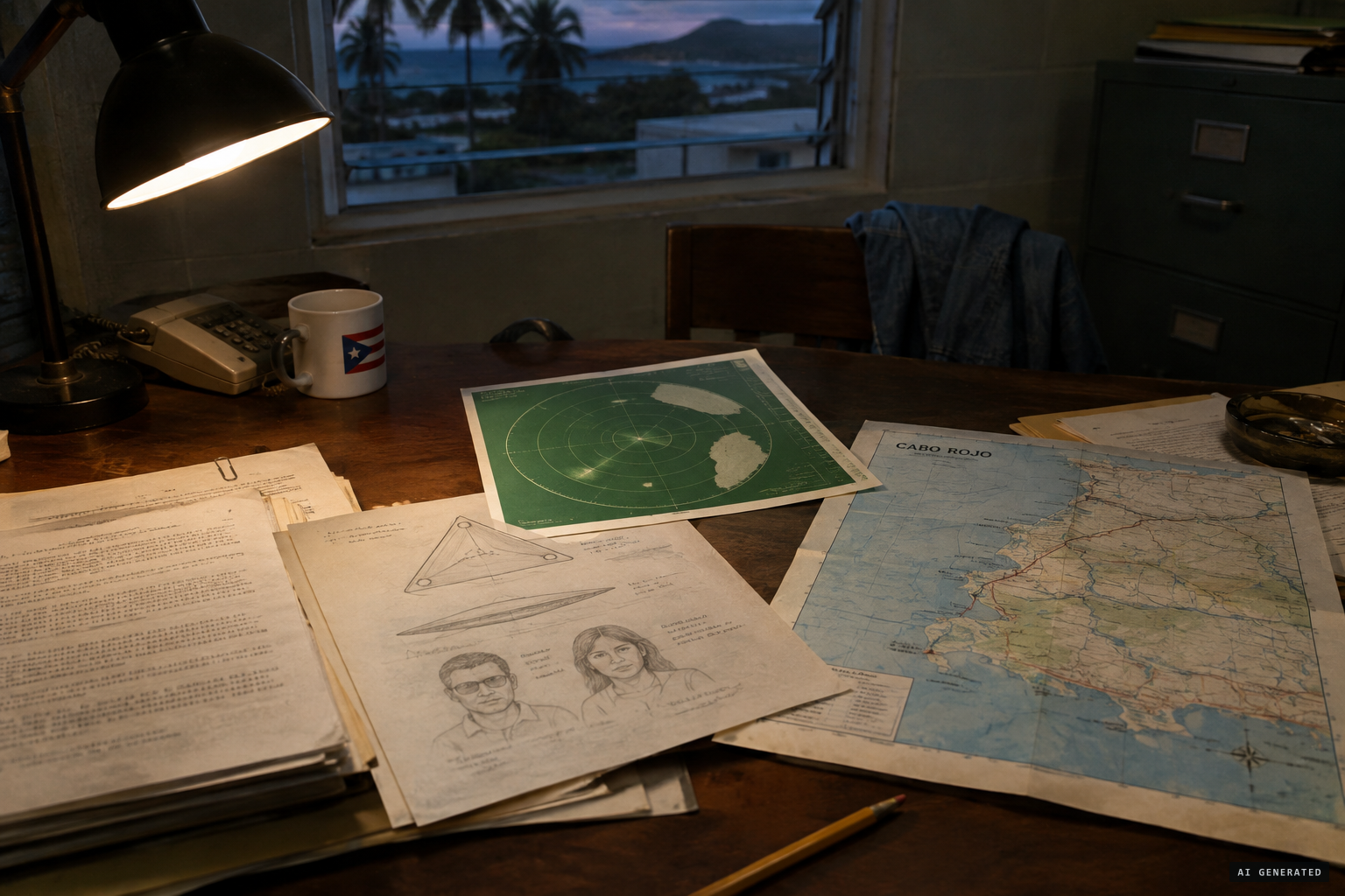 A case resting on Martín's reports and sketches, with no radar data or photographs