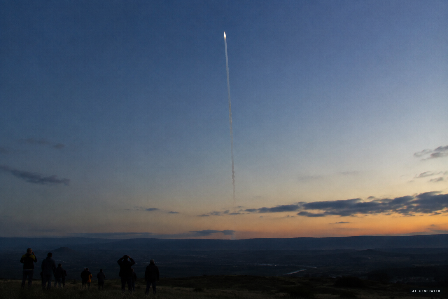 The object shoots vertically upwards and vanishes without a sound