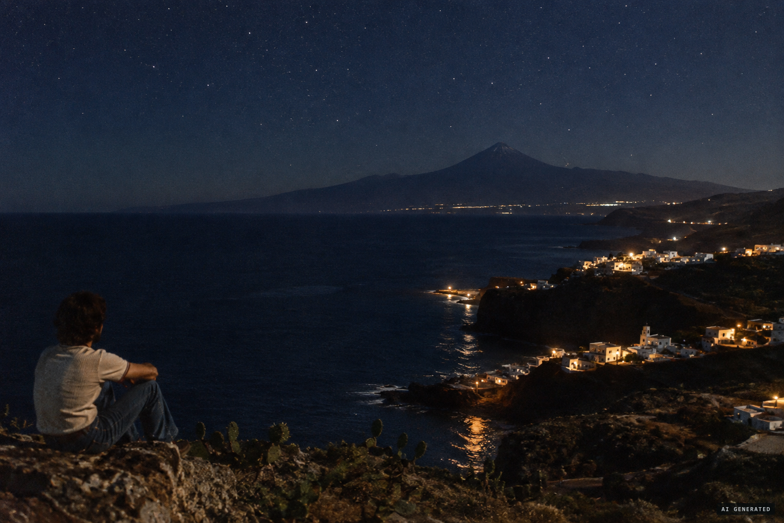The Canary Islands at night, where five big sky events were seen between 1974 and 1979