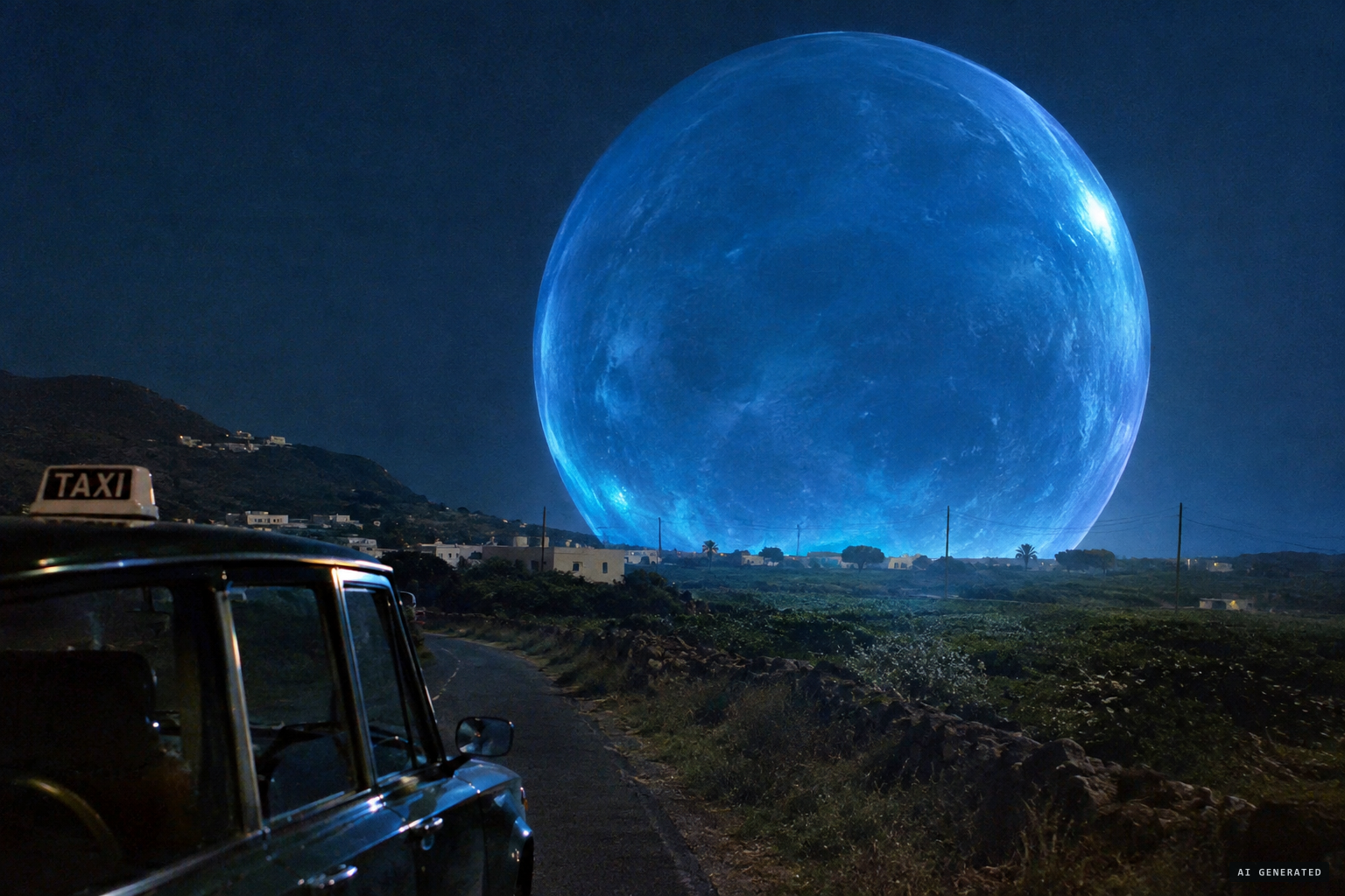 The sphere grows huge and rises slowly and majestically
