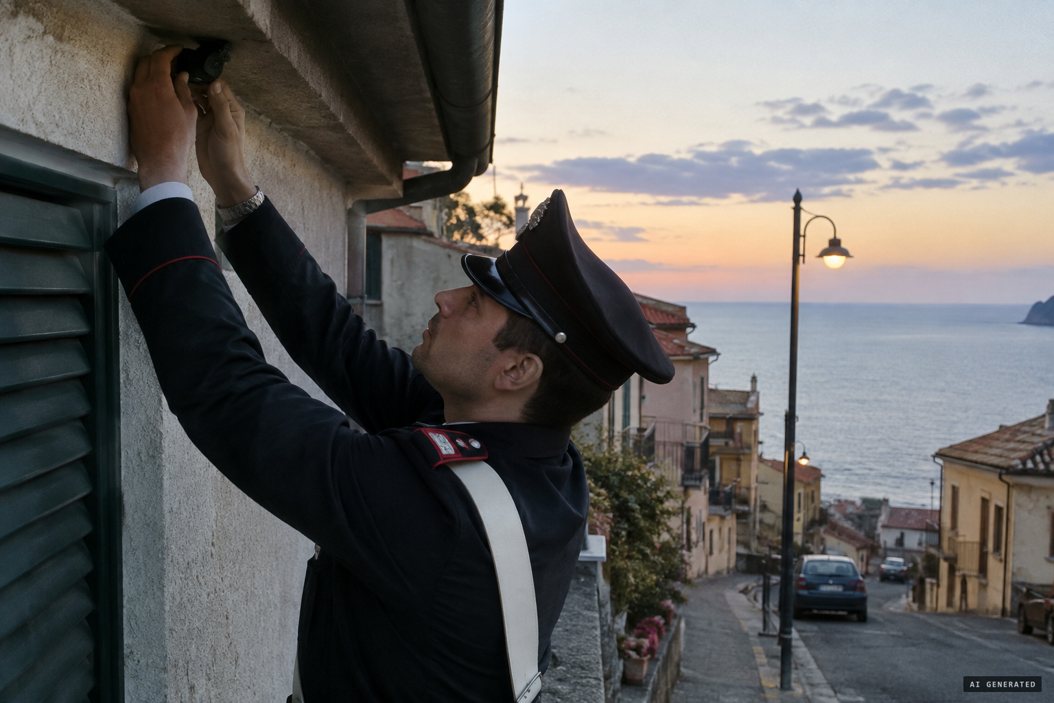 Carabinieri hide cameras around the village