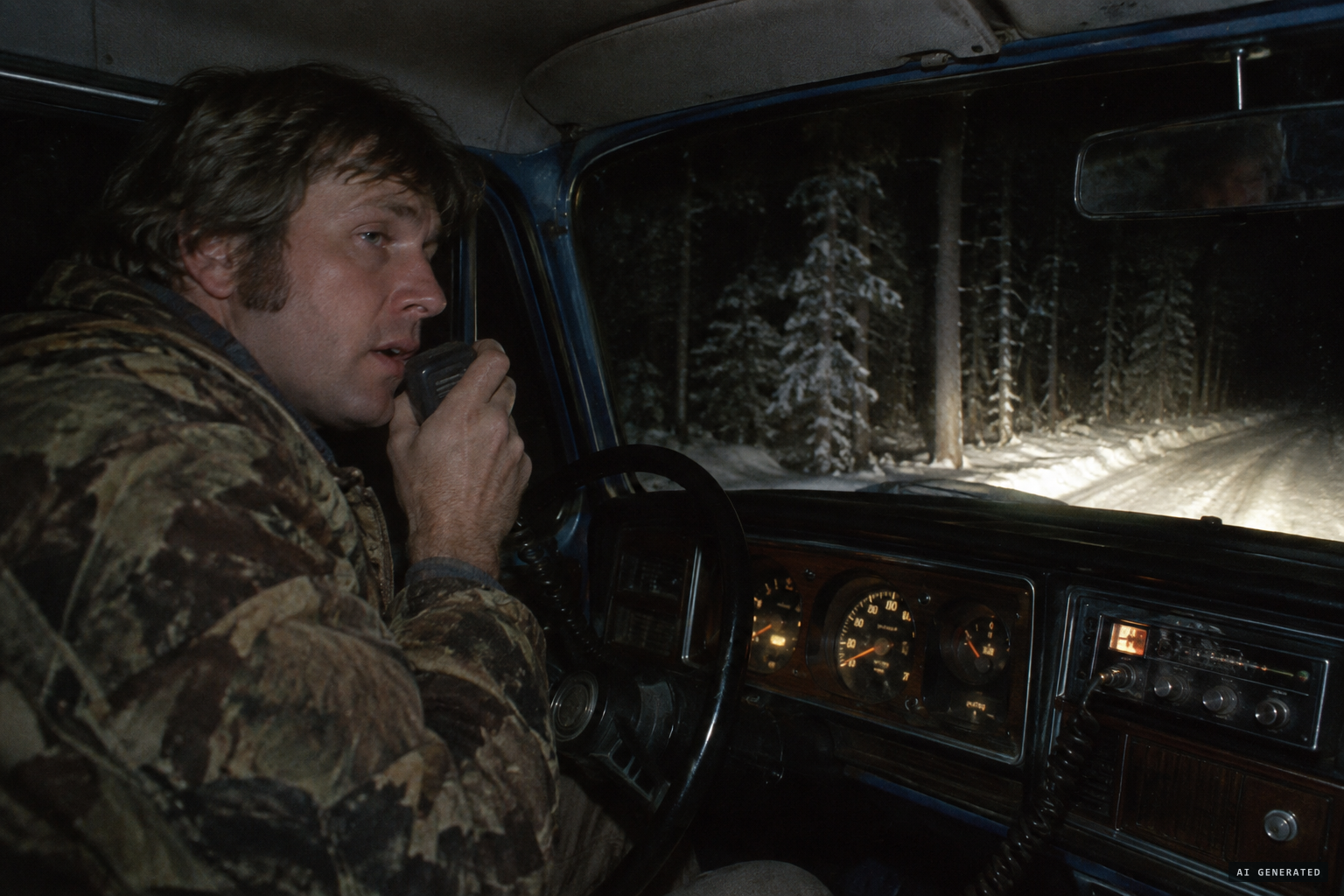 Higdon, back in his truck, radios for help.