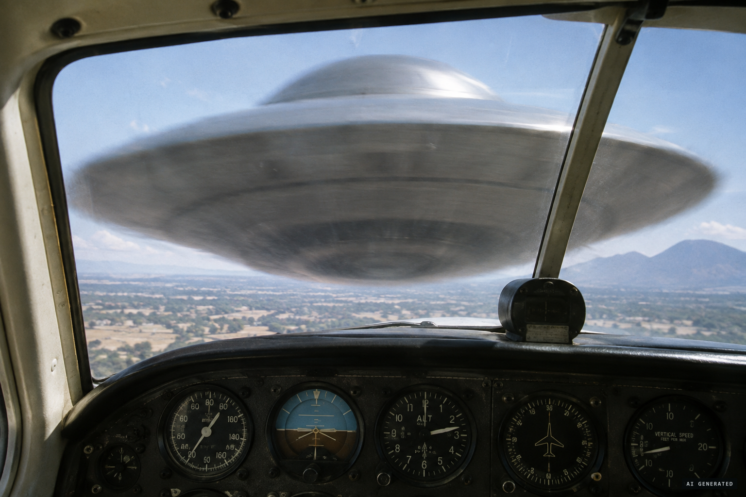 A third object comes straight at the windshield
