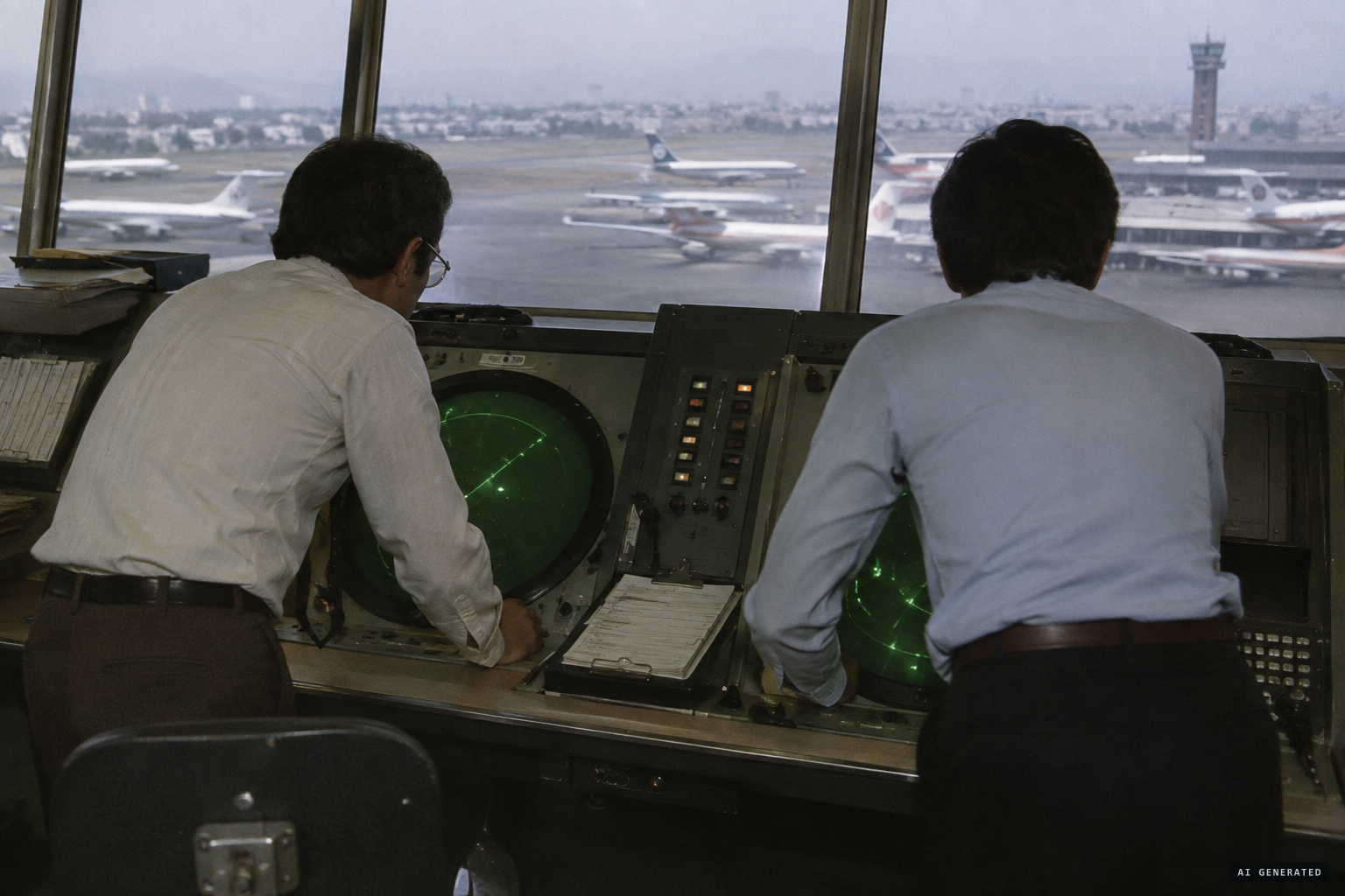 Mexico City controllers watch the small plane on radar